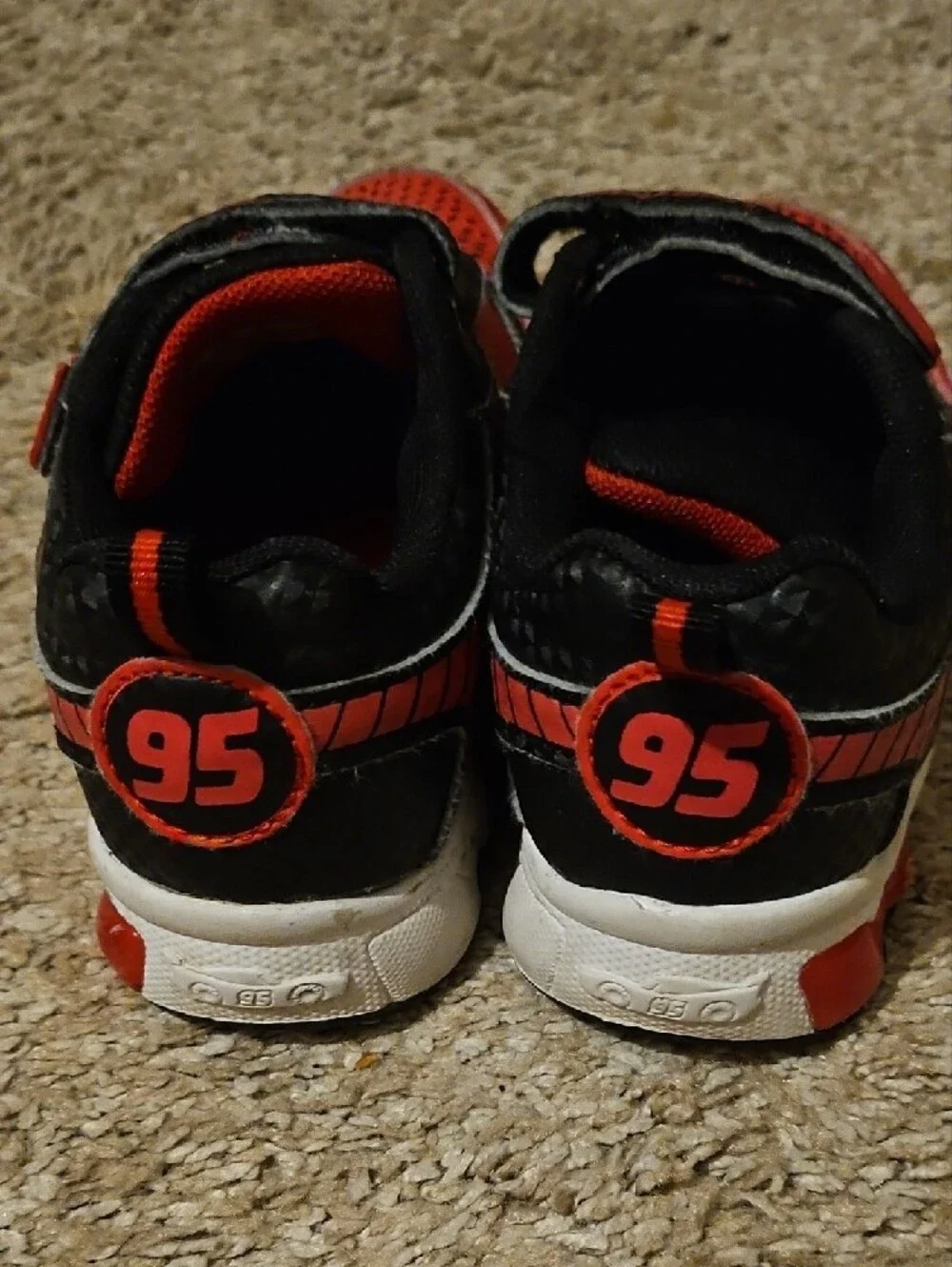 Kids Light-Up Lightning McQueen Shoes - Red and Black